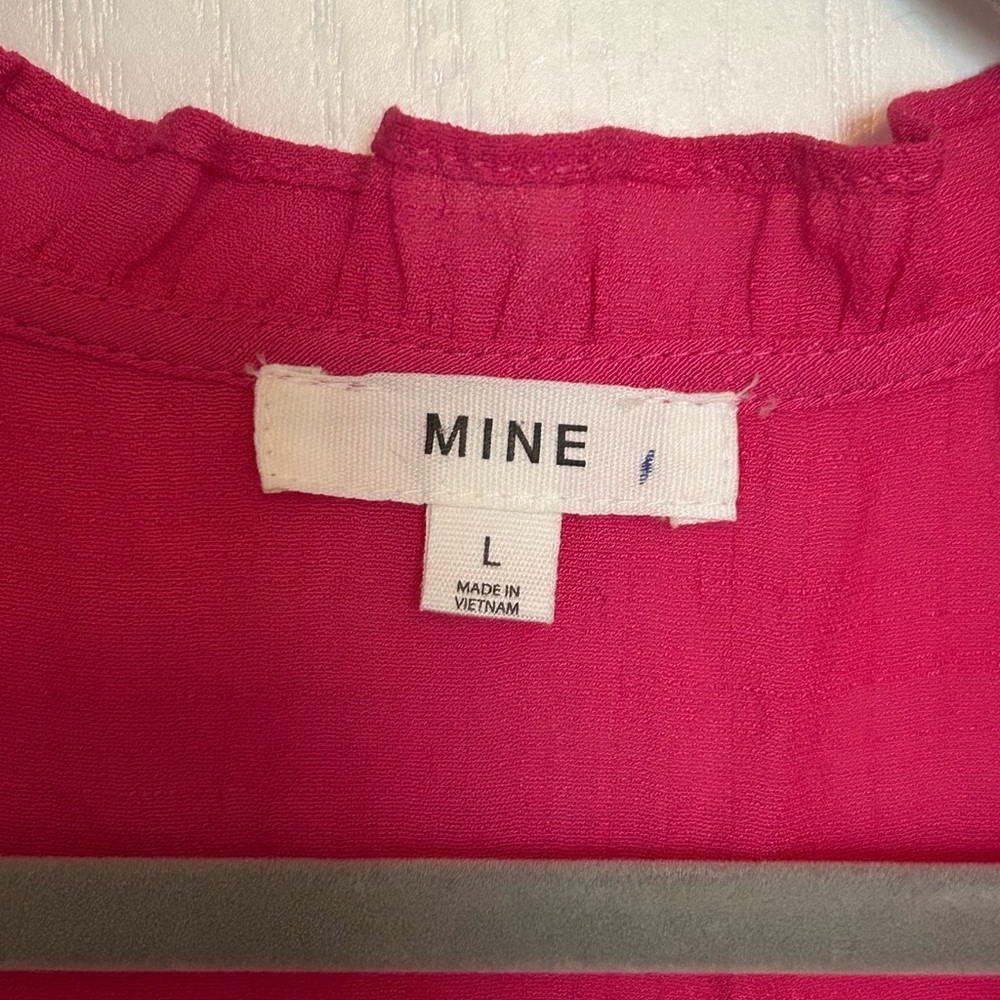 MINE
Hot Pink Embroidered Flutter Sleeve Blouse - Picture 4 of 6